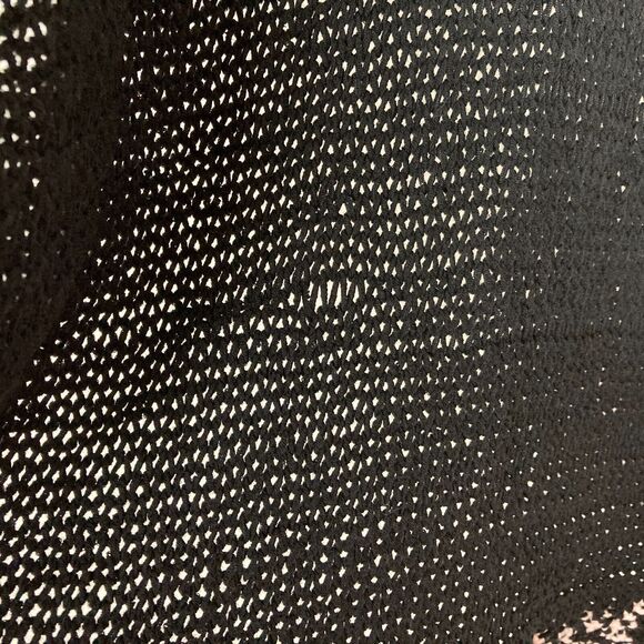 Lucky Brand Women's Long Open Front Cardigan Sweater Size M Black Tan - Picture 7 of 7